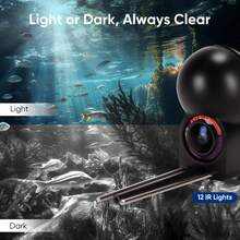 Underwater Camera With 15m/49.2ft Cable, IR Night Vision, 4X Optical Zoom, IP68 Waterproof, Convenient To Carry When Traveling, For Ice Lake Boat Fishing(Only Camera) - Black Camera+ 49.2FT Cable - View 2