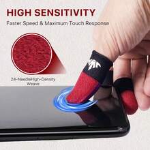 Gaming Finger Sleeves Thumb Protector Gloves For Mobile Gamers Grip Pro, Lightweight, Breathable & Sweat-Absorbent, With Storage Box - Multicolor - View 6