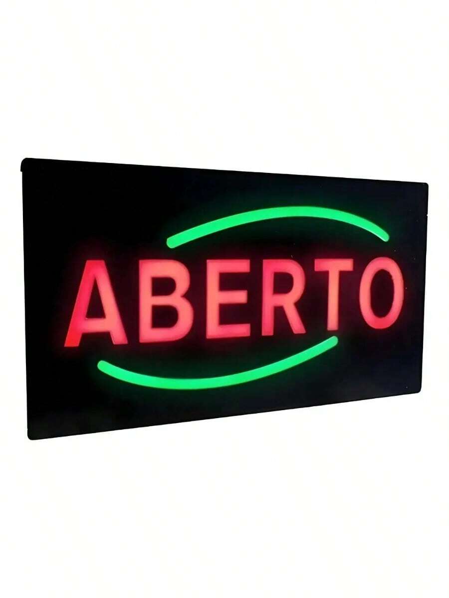 Placa Painel Letreiro Led Luminoso Aberto - Bivolt - Multicolorido - Visão 1