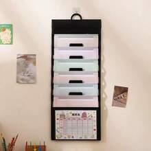 Home Office & Study Storage Organizer, Gradient Color Hanging Expandable File Folder With 6 Compartments, A4 Size, Multi-Color Pockets, Suitable For Organizing School And Office Supplies, Graduation & Back To School Season - Sets - View 9