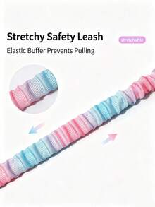 2pcs Elastic Pet Car Safety Belt, Macaron Gradient Color Safety Leash, Decorated With Cute Rabbit And Bowknot, Shock-Absorbing Design, Suitable For Cat And Dog Travel, Pet Safety Leash - Multicolor - View 4