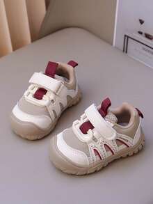Toddler Outdoor Functional Walking Shoes, Hook And Loop Anti-Collision Casual Sneakers - Khaki - View 1