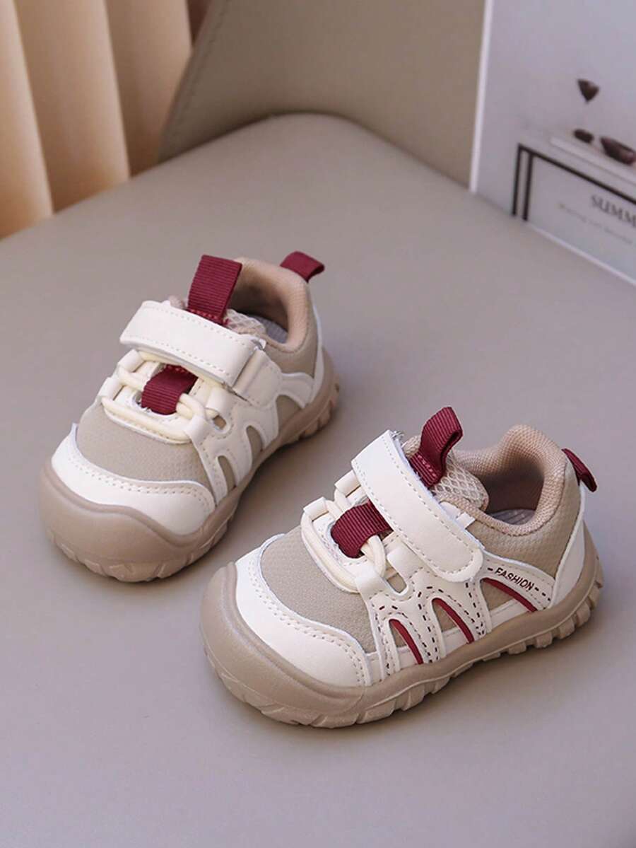 Toddler Outdoor Functional Walking Shoes, Hook And Loop Anti-Collision Casual Sneakers - Khaki - View 1