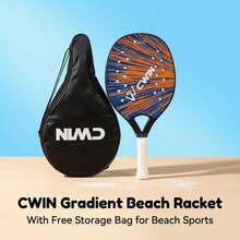 Beach Tennis Racket With Storage Bag, Lightweight Anti-Slip Handle Beach Tennis Racket, Suitable For Adult Beginners Outdoor Beach Sports Training - Multicolor - View 2