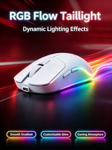 AOC Tri-Mode Wireless Gaming Mouse, 6-Level Adjustable DPI, Lightweight Esports Mouse For PC, Laptop, And Office Peripherals - View 5