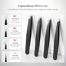 24pcs+4pcs Tweezers Professional Eyebrow Trimming Facial Hair Removal Beauty Set - Multicolor - View 5