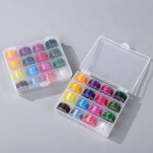 16 Colors Crystal Elastic String Boxed Small Roll DIY Jewelry Bracelet Beading Line TPU High Elasticity Wear-Resistant Elastic Cord Material - 0.6mm 6m - View 1
