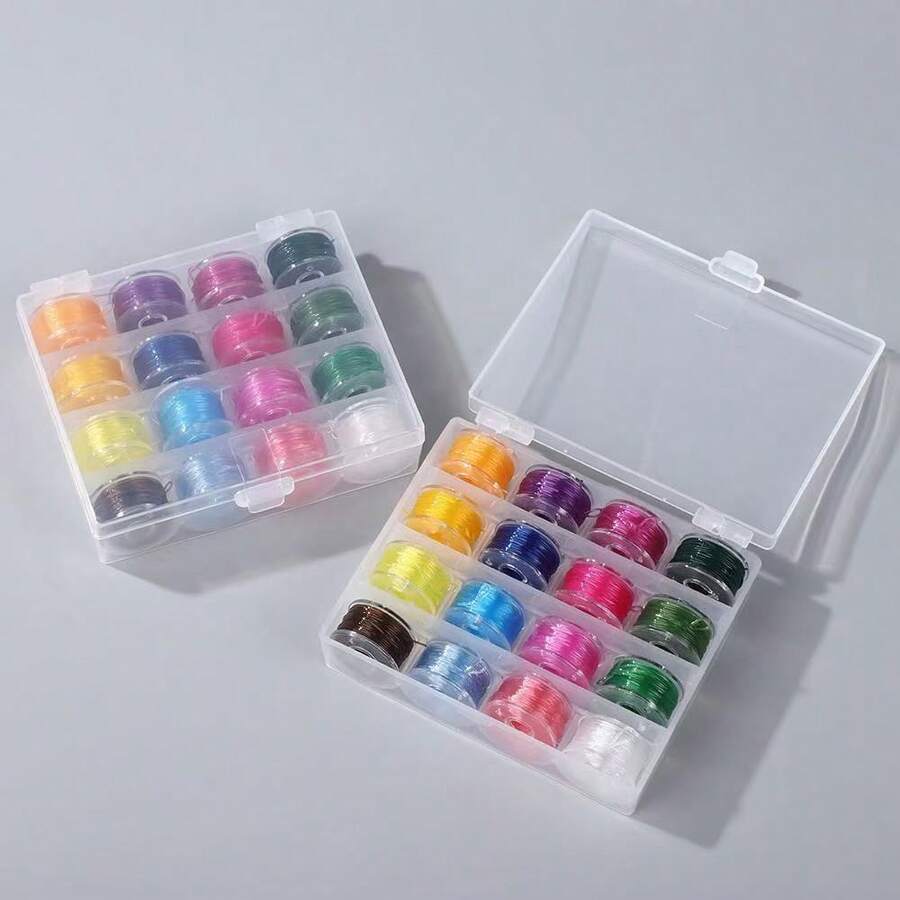 16 Colors Crystal Elastic String Boxed Small Roll DIY Jewelry Bracelet Beading Line TPU High Elasticity Wear-Resistant Elastic Cord Material - 0.6mm 6m - View 1