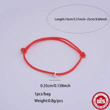 1pc 925 Silver Letter Bracelet, Couple Matching, Birthday Gift, Daily Wear, Handmade - Multicolor - View 18