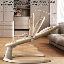 Smart Electric Baby Rocker With Timer Function, 5 Rocking Speeds, Bluetooth Music, And Mosquito Net - 查看 3