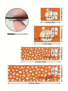 1/2 piezas Alfombra de cocina con calabaza de otoño y Acción de Gracias, alfombra y tapete de cocina de otoño, accesorio de cocina antideslizante, lavable y absorbente, regalo para las fiestas de Acción de Gracias! - Multicolor - Ver 5