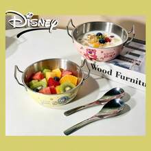 Disney Cartoon Stainless Steel Bowl, 304 Stainless Steel Double Handle Bowl, Shatterproof Tableware - Multicolor - View 5