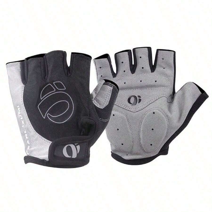 1 Pair Half Finger Bicycle Riding Gloves [High Elasticity Fabric] Summer Outdoor Sports Short Finger Silicone Gloves - Multicolor - View 1