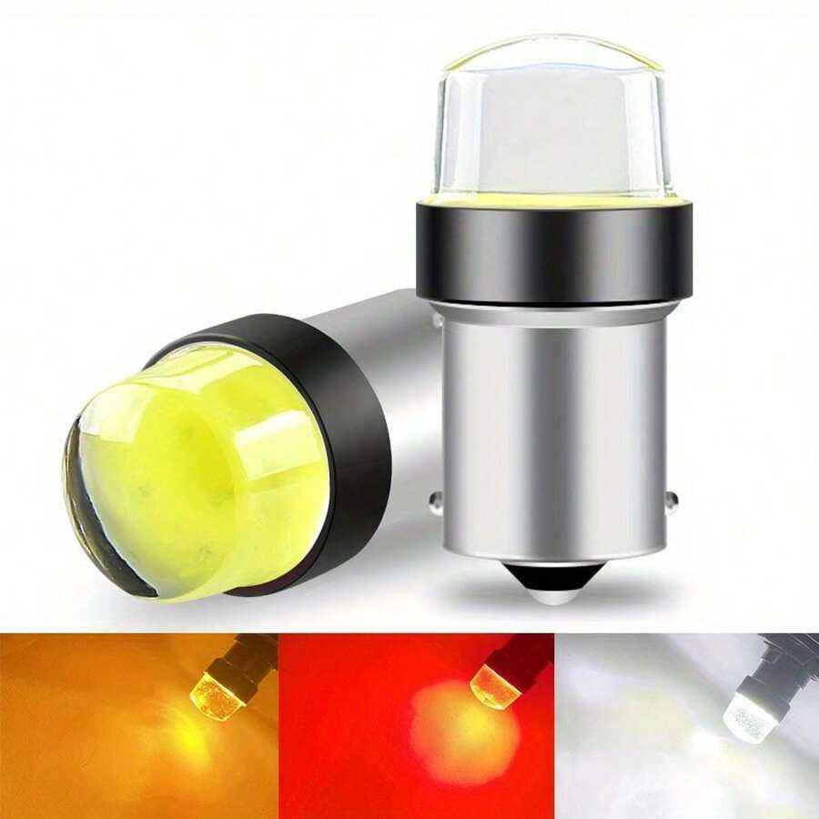 4pcs LED Reversing Light, Brake Light, Turn Signal & Stop Lamp - 1156 BA15S, 1157 BAY15D, 12COB - High Quality, Easy Installation, 4300K/6000K Color Temperature, 36V Power, No Battery Needed, Car Lights - 4Pcs - View 1