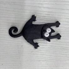 Cute "Hold On" Black Cat Fridge Magnet, Fun 3D Cat Magnet Kitchen Decor, Adorable Photo & Note Clip Magnet, Perfect Gift For Cat Lovers - Black Cat Edition - View 7