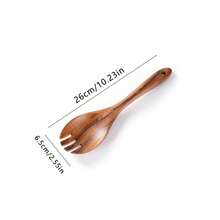 10pcs Wooden Kitchen Utensils Kit,Smooth Finish Teak Wooden Kitchen Utensils Set,Non-Stick, Lightweight Kitchen Supplies Baking Accessories For Cooking - Maroon - View 17