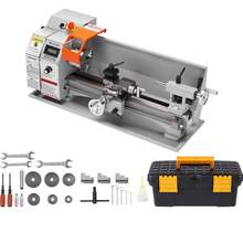 Compact Metal Lathe, 7'' X 16'', 800W, Precision Desktop Metalworking Lathe, Variable Speed 150-2500 RPM, Includes 3.9'' 3-Jaw Chuck & Tool Box For Detailed Part Crafting - 7" X 16", 800W - View 8
