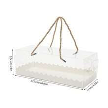 Rectangle Cupcake Box, Plastic 60 Pcs Clear Cake Box With Lids | Clear Square Plastic Cake Boxes For Cupcake Storage Or Gift Giving, Sturdy Disposable Design, Great For Parties And Bakers - Default - View 2