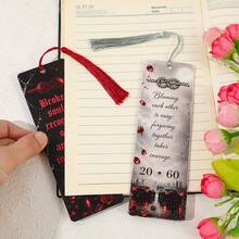 2pcs Racing Themed Bookmarks, Black And Red Street Style Car Culture Bookmarks, Creative And Personalized Car Enthusiasts Gifts, Retro Mechanical Style Reading Bookmarks, Suitable For Novels, Books, Notebooks, Collection And Decoration. - Color - View 6