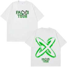 T-shirt imprimé Rapper Feid VS Tour 2026 pour hommes et femmes, T-shirts hip-hop à manches courtes, décontractés, amples, en coton, oversize - Noir - Voir 1