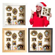 1 Set DIY Mini Museum Shadow Box - Celebrate Your Precious Memories In A Unique Way, With Customizable Photo Display And Miniature Figurines Shadow Box Frame Kit (Non-Electric) Personalized Unique Souvenir Decor, Halloween/Christmas Gift/Home Decor - 7 Inches Square - View 10