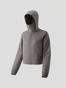 Beneunder Women's Lightweight Sun & Rain Protection Jacket (Short Length) WR001 - Dark Grey - View 8