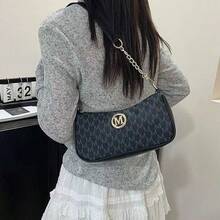 2026 New Niche Underarm Bag, Personalized Shoulder Bag With Letter Print Crescent Design - Shoulder Bag - View 8