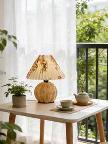 1 buah Lampu Meja Anyaman Rotan Bertenaga USB, Lampu Samping Tempat Tidur Gaya Nordik Vintage, Serbaguna untuk Kamar Tidur, Homestay, Restoran, Berkemah, Lampu Malam Suasana Cahaya Hangat Minimalis - Lampu meja rotan buatan tangan - View 6