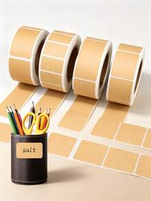 1600/800/15pcs Kraft Paper Seal Labels - Self-Adhesive, Hand-Writeable, Waterproof, Suitable For Packaging, Labeling And Organizing, Packaging Labels, | Waterproof Stickers, Can Labels, Food Labels - Multicolor - View 8