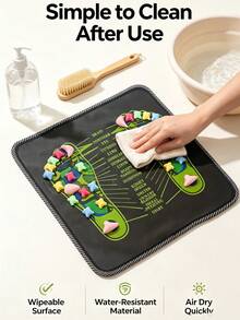 Colorful Pebble Foot Massage Mat Square Pebble Shaped Foot Massager Suitable For Fitness And Yoga Home Fitness Equipment Workout Device - Multicolor - View 6