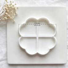 Clover Flower Polymer Clay Mold, Wavy Edge Floral Tray Tool, Ring, Earring And Small Jewelry Storage Rack, Mini Photography Background Prop - Clover - View 7