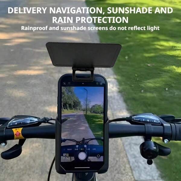 1pc Foldable Multi-Angle Phone Sun Shade, Anti-Glare Design, Universal Fit, Suitable For Outdoor Activities, Cycling, Camping And Travel