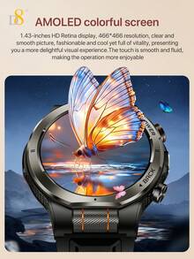 D8 New Smartwatch, 1.43-Inch HD Touch Screen, 3ATM Swimming Waterproof, 1100mAh Large Battery, Ultra-Long Standby, Health Monitoring, Sleep Tracking, Calorie Counting, 100+ Sports Modes, Fitness Tracker, Running Watch, Cycling Watch - View 6