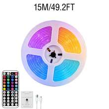 3.28FT-98.4FT RGB 室內燈條,可變色 LED 燈條附遙控器,適用於遊戲設備、臥室、電視背光與房間裝飾 - RGB - 查看 14