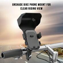 Bicycle & Motorcycle Universal Phone Holder, 360° Rotating Adjustable With Sunshade, Compatible With Most Smartphones, Enhances Riding Navigation Safety - Multicolor - View 9