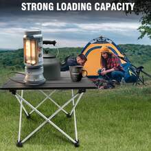 Lucn Folding Camping Table, Multifunctional Portable Roll-Up Picnic Table, Lightweight Aluminum Outdoor Side Coffee Table, Compact Foldable Mini Table, Suitable For Beach, Hiking, Fishing, Travel, Vacation, Backyard Party, Outdoor Picnic - Multicolor - View 9