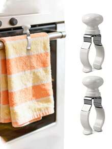 Kitchen Towel Rack, Heat-Resistant Steel - Provides Strong Grip For Thick Towels And Linen In Microwave, Oven And Dishwasher | Practical Kitchen Storage Box, Ideal Gift - Multicolor - View 3