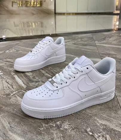 Nike Air Force 1 Low '07 Triple White Men Women Classic White Leather Shoes
