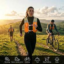 Picnic Backpack, Running Backpack, Running Vest Phone Holder, Lightweight & Breathable Running Hydration Vest Backpack For Women Men, Hydration Pack For TrailRunning Hiking Cycling Marathon - Orange - View 2