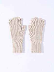 1 Pair Women's Fashion Finger Gloves, Thick Warm Cold-Proof Touchscreen Gloves, Suitable For Winter Outdoor Sports And Cycling - Multicolor - View 3
