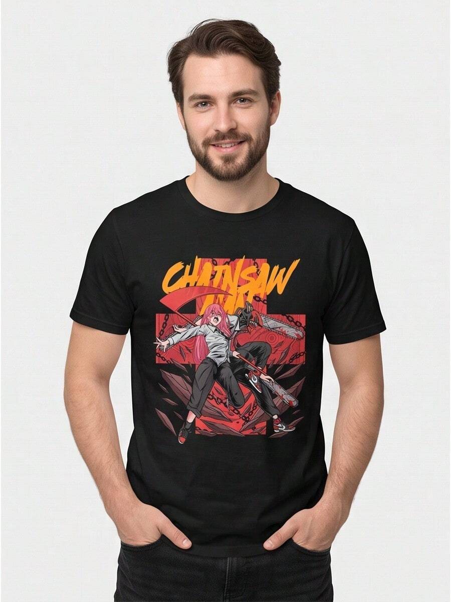 Men T-Shirts - 黑色 - 查看 1