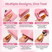 Beetles Cat Eye Magnet For Nails, U-Shaped Glass Bead Magnetic Nail Art Tool For 5D Aura, French & Multi Cat Eye Effects - Cat Eye Magnet for Nails - 查看 3