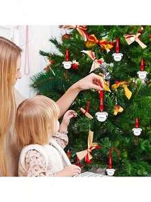10/5/1pc Christmas Sleigh Bells With Red Ribbon, 3.81cm Mini Metal Bells, Suitable For Christmas Tree, Wedding, Shower And Party Decoration - / - View 2