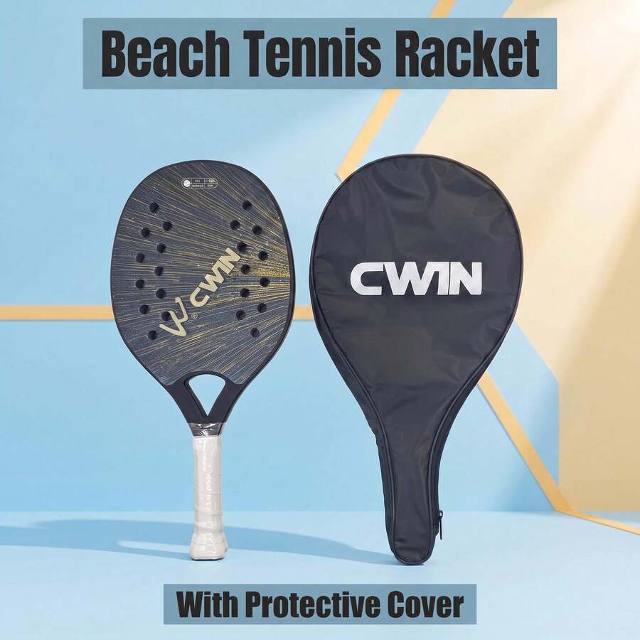 Beach Tennis Racket With Storage Bag, Lightweight Non-Slip Handle Beach Tennis Racket, Suitable For Adult Beginners Outdoor Beach Sports Training - Multicolor - View 1