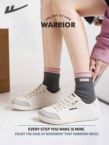 Warrior Women's Board ShoesSpring And SummerComfortable Modest Style Casual Yet Sleek Sneakers Applicable Throughout The Year Wear-Resisting All-Day Wear Training Sneakers Running Shoes - Beige/Gray - View 8
