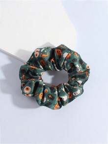 3pcs Halloween Large Black Skull Fabric Hair Scrunchies Headbands, Universal Hair Accessories For Girls - Multicolor - View 7