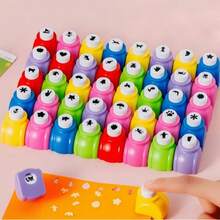 1/5pcs Mini Embossing And Punching Set - Vibrant Colors, Portable Craft Tools, Suitable For DIY Scrapbooking, Greeting Cards First Day Of School - Multicolor - View 2