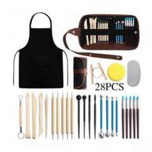 23/28/29/5Pcs Clay Carving Tools Set With Storage Case Stainless Steel Wood Handle Sturdy For Pottery Crafts DIY Artists Hobbyists Beginners - Multicolor - View 10