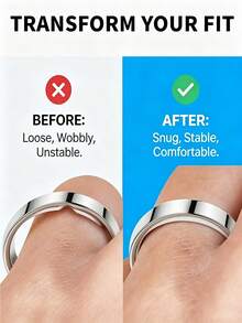 60pcs Ring Size Adjuster, For Loose Rings, Ring Size Reducer/Tightener, Unisex Ring Inserts, Silicone Ring Tightener, Invisible Non-Slip Comfortable Fit, Suitable For Wide/Thin Rings, Jewelry Accessories (Accessories Only) - Ring Adjustment Pads - View 7