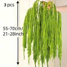 1/2/3/4/5/10pcs Artificial Hanging Amaranth Flowers, Floral Art, Hanging Floral Decor, Wedding Arch Decoration, Background Decoration - Green - View 8